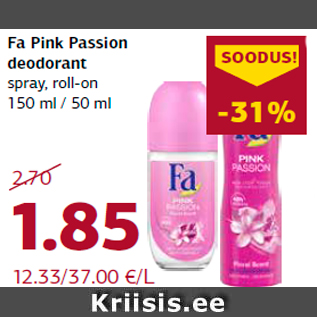 Allahindlus - Fa Pink Passion deodorant