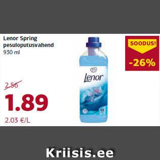 Allahindlus - Lenor Spring pesuloputusvahend 930 ml
