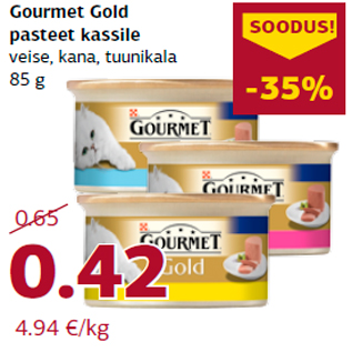 Allahindlus - Gourmet Gold pasteet kassile