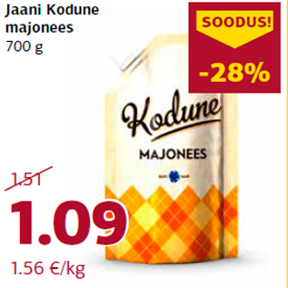 Allahindlus - Jaani Kodune majonees 700 g