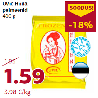 Allahindlus - Uvic Hiina pelmeenid 400 g