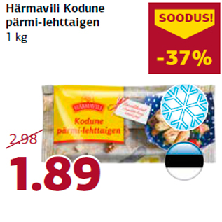 Allahindlus - Härmavili Kodune pärmi-lehttaigen 1 kg