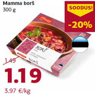 Allahindlus - Mamma borš 300 g