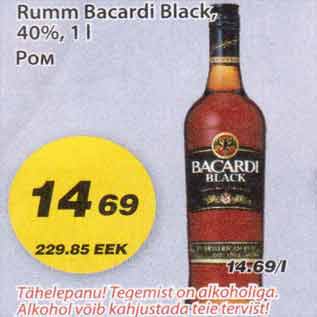 Allahindlus - Rumm Bacardi Black