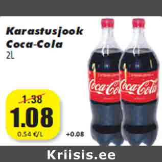 Allahindlus - Karastusjook Coca-Cola 2L