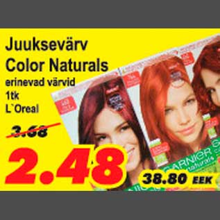 Allahindlus - Juuksevärv Color Naturals