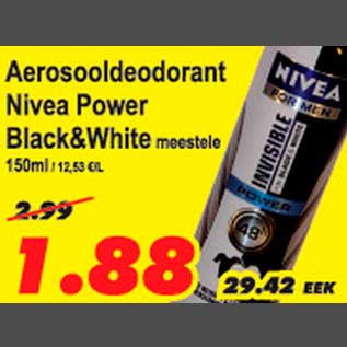 Allahindlus - Aerosooldeodorant Nivea Power Black%White