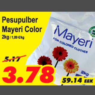 Allahindlus - Pesupulber Mayeri Color