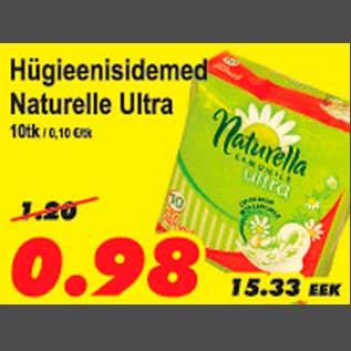 Allahindlus - Hügieenisidemed Naturelle Ultra