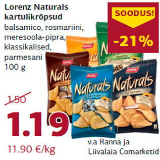 Allahindlus - Lorenz Naturals kartulikrõpsud