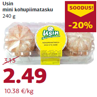 Allahindlus - Usin mini kohupiimatasku 240 g