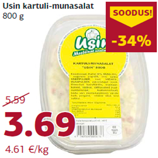 Allahindlus - Usin kartuli-munasalat 800 g