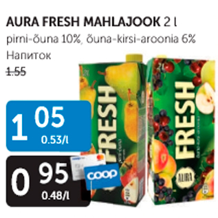 Allahindlus - AURA FRESH MAHLAJOOK 2 L