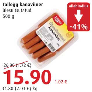 Allahindlus - Tallegg kanaviiner