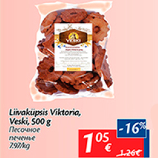 Allahindlus - Liivaküpsis Viktoria, Veski, 500 g