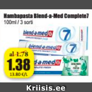 Allahindlus - Hambapasta Blend-a-Med Complete 7