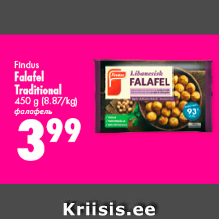 Allahindlus - Findus Falafel Traditional