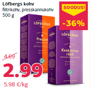 Скидка - Кофе Löfbergs