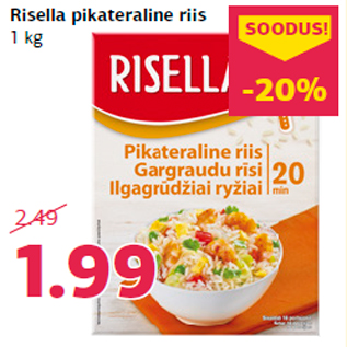 Allahindlus - Risella pikateraline riis 1 kg