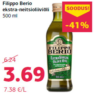 Allahindlus - Filippo Berio ekstra-neitsioliiviõli 500 ml