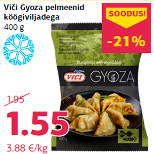 Allahindlus - Viči Gyoza pelmeenid köögiviljadega 400 g