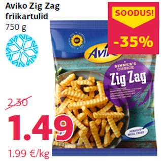 Allahindlus - Aviko Zig Zag friikartulid 750 g