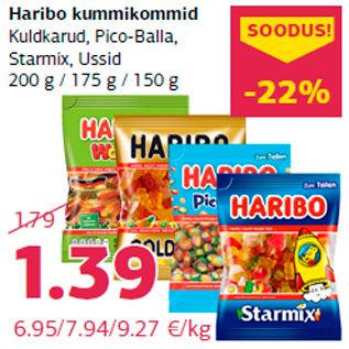 Allahindlus - Haribo kummikommid