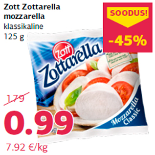 Allahindlus - Zott Zottarella mozzarella