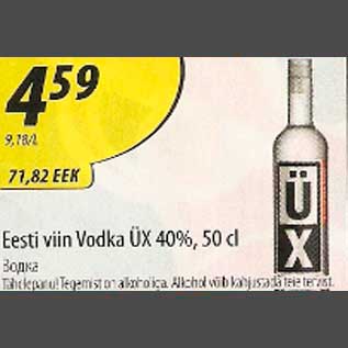 Allahindlus - Eesti viin Vodka ÜX