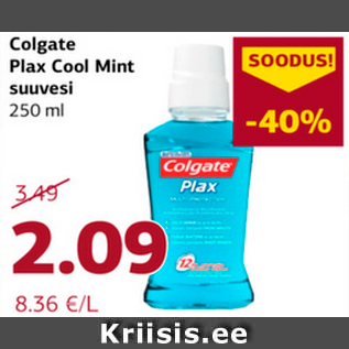 Allahindlus - Colgate Plax Cool Mint suuvesi 250 ml