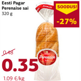 Allahindlus - Eesti Pagar Perenaise sai 320 g