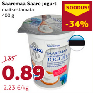 Allahindlus - Saaremaa Saare jogurt