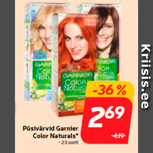Скидка - Краски для волос Garnier Color Naturals *