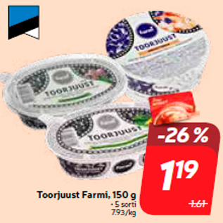 Allahindlus - Toorjuust Farmi, 150 g