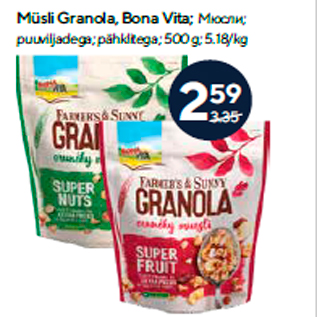 Allahindlus - Müsli Granola, Bona Vita