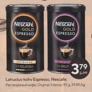 Allahindlus - Lahustuv kohv Espresso, Nescafe