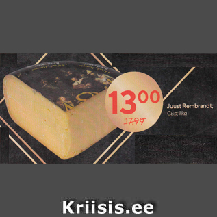 Allahindlus - Juust Rembrandt; 1 kg