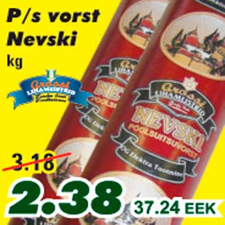 Allahindlus - P/s vorst Nevski