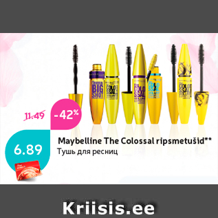 Allahindlus - Maybelline The Colossal ripsmetušid**