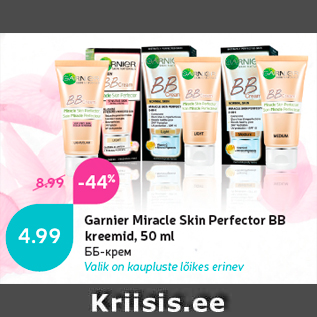 Allahindlus - Garnier Miracle Skin Perfector BB kreemid, 50 ml