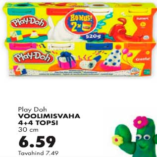 Allahindlus - Play Doh voolimisvaha 4+4 topsi