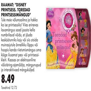 Allahindlus - Raamat Disney printsess- Toredad printsessimängud