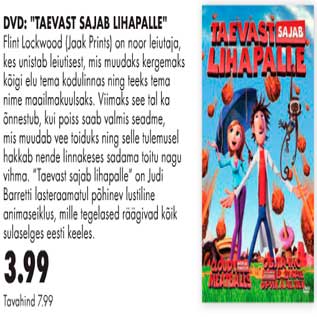 Allahindlus - DVD Taevast sajab lihapalle