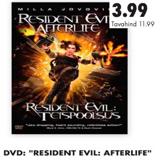 Allahindlus - DVD Resident evil-Afterlife