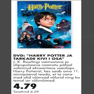 Allahindlus - DVD Harry Potter ja tarkade kivi I osa