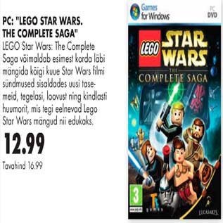 Allahindlus - PC Lego Star Wars. The complete saga