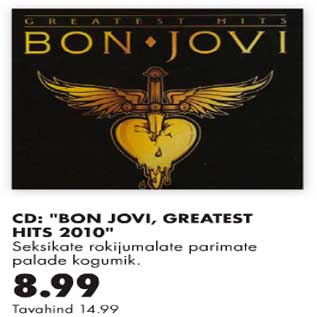 Allahindlus - CD Bon Jovi,Greatest Hits 2010