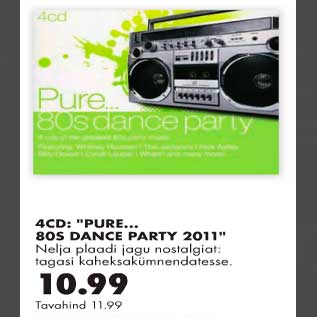 Allahindlus - 4CD Pure...80s Dance Party 2011