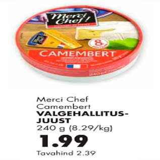 Allahindlus - Merci Chef Camembert valgehallitusjuust