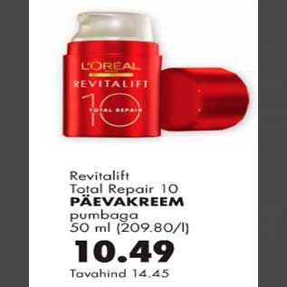 Allahindlus - Revitalift Total Repair 10 päevakreem